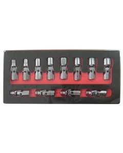 AST7412 image(0) - 12pc Flex Socket Set-6 Point MET