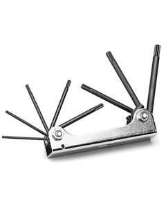 WLMW1317 image(0) - 8 Pc Folding Star Bit Set ChrV