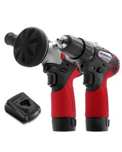 ACDARS1212-K6 image(0) - ACDelco ARS1212-K6 G12 Series 12V Cordless Li-ion 3' Mini Polisher & 2-Speed 3/8" Drill Driver Combo Tool Kit with 2 Batteries