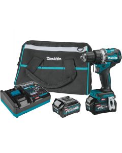 MAKGFD02D image(0) - 40V max XGT® Compact Brushless Cordless 1/2" Driver-Drill Kit, 2-speed, var. speed, L.E.D. Light, bag (2.5Ah)