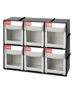 LDS1010018 image(0) - LDS (ShopSol) Flip Out Part Storage Bins - 6 Compartment