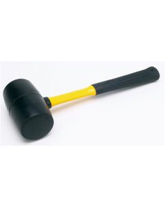 32OZ RUBBER HAMMER W/ FIBREGLASS HANDLE