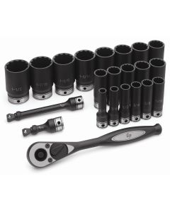 GRE82222D image(0) - 1/2" Dr. 22pc Fractional Deep Duo-Socket Set - 12