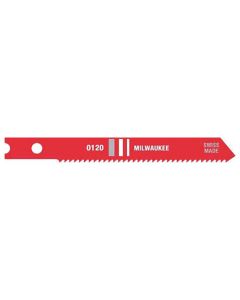 MLW48-42-0120 image(0) - Milwaukee Tool 2-3/4" METAL CUTTING JIG SAW BLADES, 18 TPI, HIGH SPEED STEEL, U-SHANK, (5-PK)