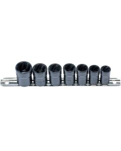 LTILT-4800 image(0) - Milton Industries LTI Tool By MIlton 3/8? Drive 7 Piece Twist Socket Oil Drain Plug Removal System