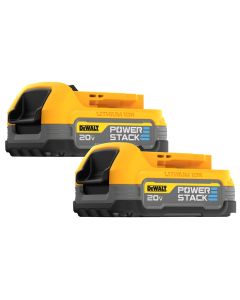 DWTDCBP034-2 image(0) - DeWalt 20V MAX POWERSTACK COMPACT BATTERY 2 PACK