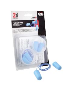 SAS6101 image(0) - Foam Ear Plugs Blister pk (2 pr, 1 pr corded and 1 pr uncorded)