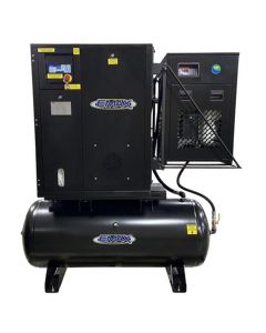 EMXERIK050003 image(0) - EMAX 5HP 3PH Industrial Rotary Screw Compressor-80 Gal Tank Mount w/Air Dryer