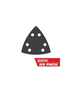 MLW49-25-2025 image(0) - Milwaukee Tool Milwaukee OPEN-LOK 3-1/2" TRIANGLE SANDPAPER VARIETY PACK 25PC