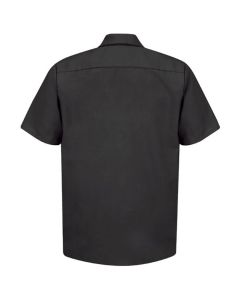 Mens's Short Sleeve Indust. Work Shirt Black, Large