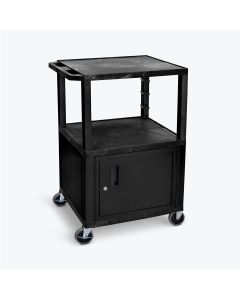 LUXWT42C2 image(0) - 42 H AV Cart - 3 Shelves and Cabinet