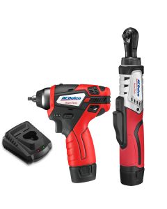 ACDARW12102-K7 image(0) - ACDelco ARW12102-K7 G12 Series 12V Cordless Li-ion 1/4" Brushless Rachet Wrench & Impact Wrench Combo Tool Kit with 2 Batteries