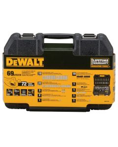 DWTDWMT19259 image(0) - DEWALT 69PC 1/4 SAE/MM SOCKET SET