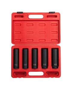 SUN2845 image(0) - 1/2" DR.EXTRA DEEP SAE SOCKET SET 5PC