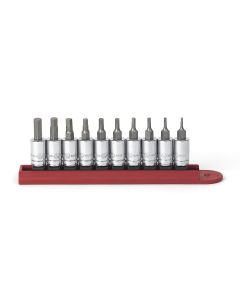 KDT80323 image(0) - 10PC 1/4"DR SAE HEX BIT SOCKET SET