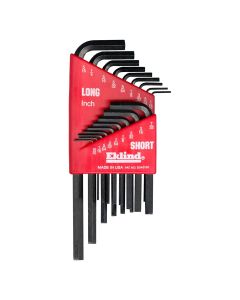 EKL10018 image(0) - HEX KEY SET 18 PC SAE SHORT/LONG