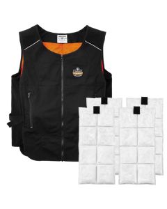 ERG12133 image(0) - 6260 S/M Black Lightweight Phase Change Cooling Vest with Packs