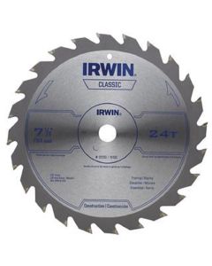 HAN15130 image(0) - Irwin Hanson 7-1/4 in. 24T Arbor Circular Saw Blad