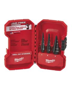 MLW48-89-9221 image(0) - Milwaukee Tool Step Drill Bit Set - 3PC