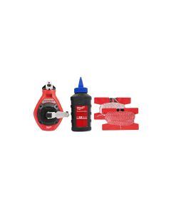 MLW48-22-3993 image(0) - Milwaukee Tool 100 Ft. Precision Line Chalk Reel Kit with Bonus Bold Line and Blue Chalk