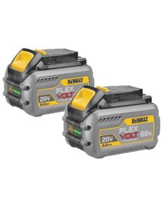 DWTDCB606-2 image(0) - FLEXVOLT 20/60V MAX BATTERY 6.0AH 2PK DUEL