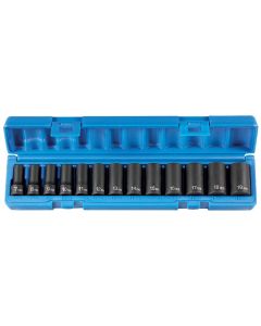 GRE1203MSD image(0) - 3/8" Drive 13 Piece Semi Deep 12 Point Metric Set