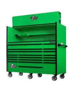 EXTRX7220HRGK image(0) - RX 72" Hutch & 19 Drawer Roller Cabinet Combo, Green