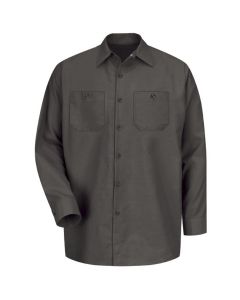 Men's Long Sleeve Indust. Work Shirt Charcoal, Small