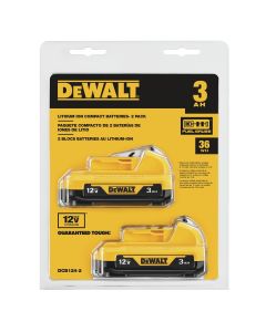 DWTDCB124-2 image(0) - DeWalt 12V LITHUM ION BATTERY 2 PACK