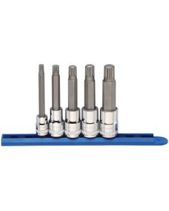 KDT80874 image(0) - 5-Pc 3/8" & 1/2" Drive Long Triple Square Bit Set