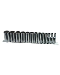 KTI22401 image(0) - K Tool International 13-PIECE 3/8 " DR 12-PT DEEP SAE SA