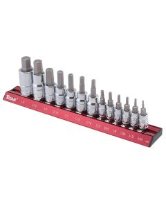 TIT16123 image(0) - 13 Pc. Sae Hex Bit Socket Set