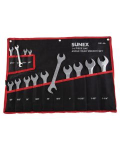 SUN9914A image(0) - 14 Pc. Full Polish SAE Angle Head Wrench Set