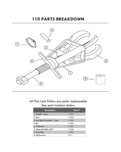 CENTER BOLT FOR 110/210 PULLER