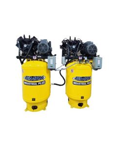 EMXESP10A120V3 image(0) - Two EMAX  10HP 3ph 120 Gallon Vertical Solo Mounted Alternating Silent Air compressors-w/Pressure Lubricated pumps