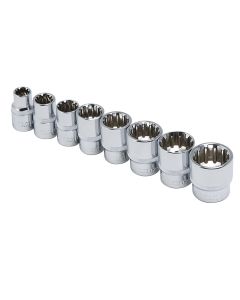 TIT15203 image(0) - 8-PC 3/8" DR SAE SPLINE SOCKET