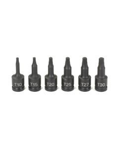 GRE996T image(0) - 1/4" Drive 6 Pc Internal Torx Impact Driver Set