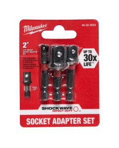 MLW48-32-5033 image(0) - 1/4" DR. Milwaukee Socket Adapter Set