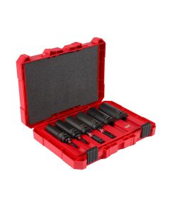 MLW49-66-5125 image(0) - Milwaukee Tool SHOCKWAVE Lineman's 10PC 2 IN 1 12PT Socket Set