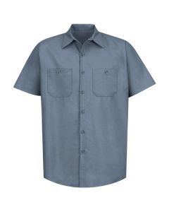 VFISP24PB-SS-3XL image(0) - Men's Short Sleeve Indust. Work Shirt Postman Blue, 3XL