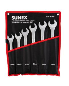 SUN9606MA image(0) - 6 Pc. Metric Raised Panel Combination Wrench Set