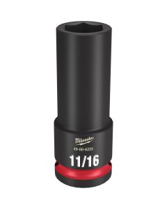 MLW49-66-6225 image(0) - Milwaukee Tool SHOCKWAVE Impact Duty  1/2"Drive 11/16" Deep 6 Point Socket