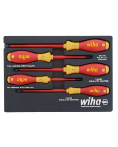 WIH32081 image(0) - 5 Piece Insul. SoftFinish Cushion Grip Screwdriver Tray Set