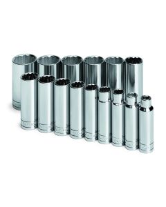 SKT4815 image(0) - SOCKET SET 1/2IN. DRIVE 15PC SAE 12 POINT