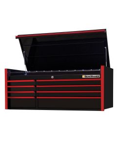 EXTGW552508CHBKR image(0) - 55in 8-Drawer Top Chest, Black-Red Handles