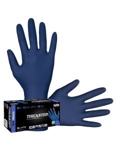 SAS6603 image(0) - Box of 50 Thickster Powdered Exam Grade Latex Gloves, Ultra Thick and Disp., L