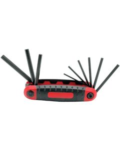 WLM1402 image(0) - 9 pc Folding Hex Key Set - SAE