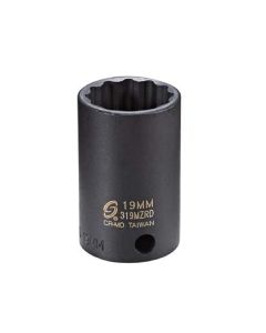 SUN319MZ image(0) - SOC 19MM 3/8D IMP 12PT BLK