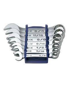 SKT86237 image(0) - 7PC STUBBY SAE WRENCH SET