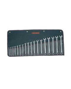 WRI958 image(0) - 18pc 12pt. Metric Full Polished Comb Wrench Set